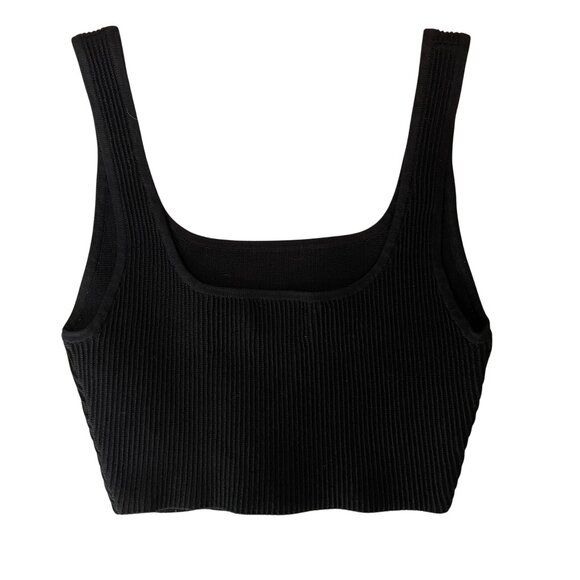 Aritzia Babaton Sculpt Knit Cropped Tank• Black • US Small - Picture 4 of 7